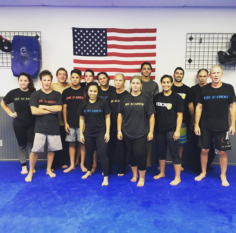 Mixed Martial Arts class after working jujitsu and kickboxing in Huntington Beach.